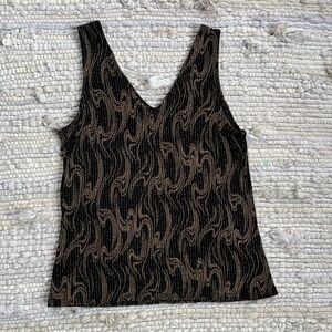Glitter Wave Party V-neck Tank Top
